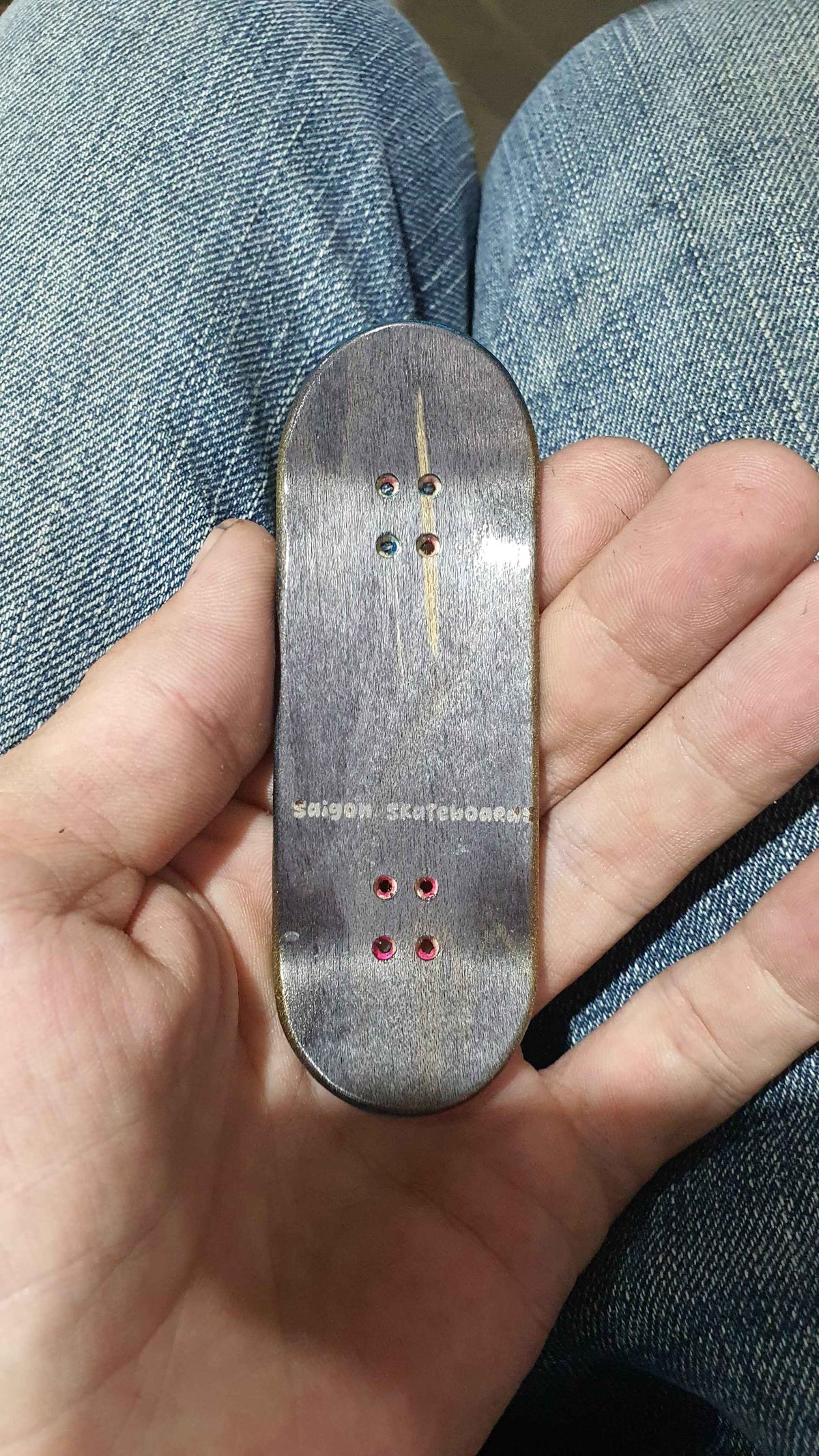 Saigon Skateboards "Gold Face" 33mm Fingerboard Deck