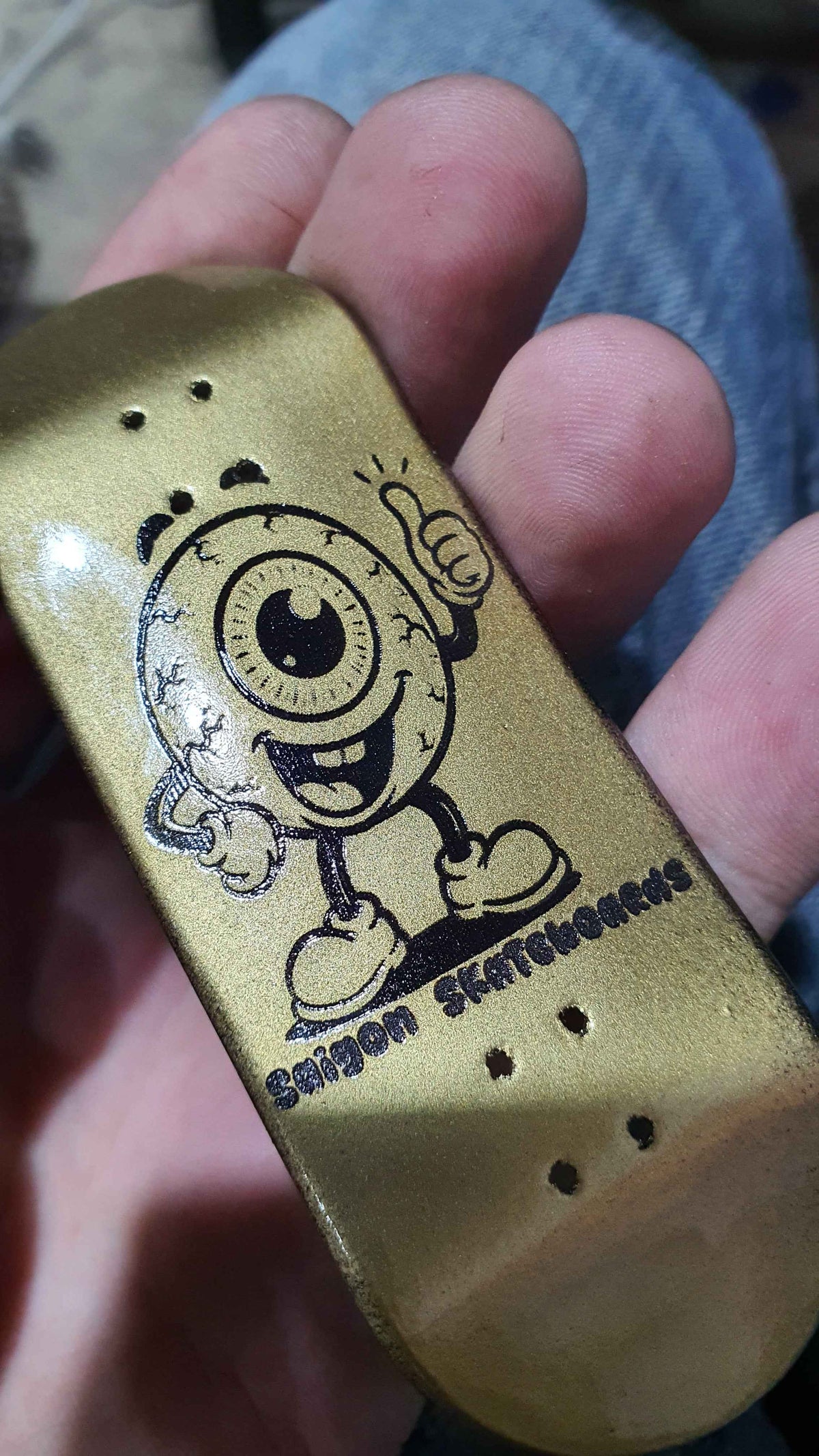 Saigon Skateboards "Eye Man" 33mm Fingerboard Deck