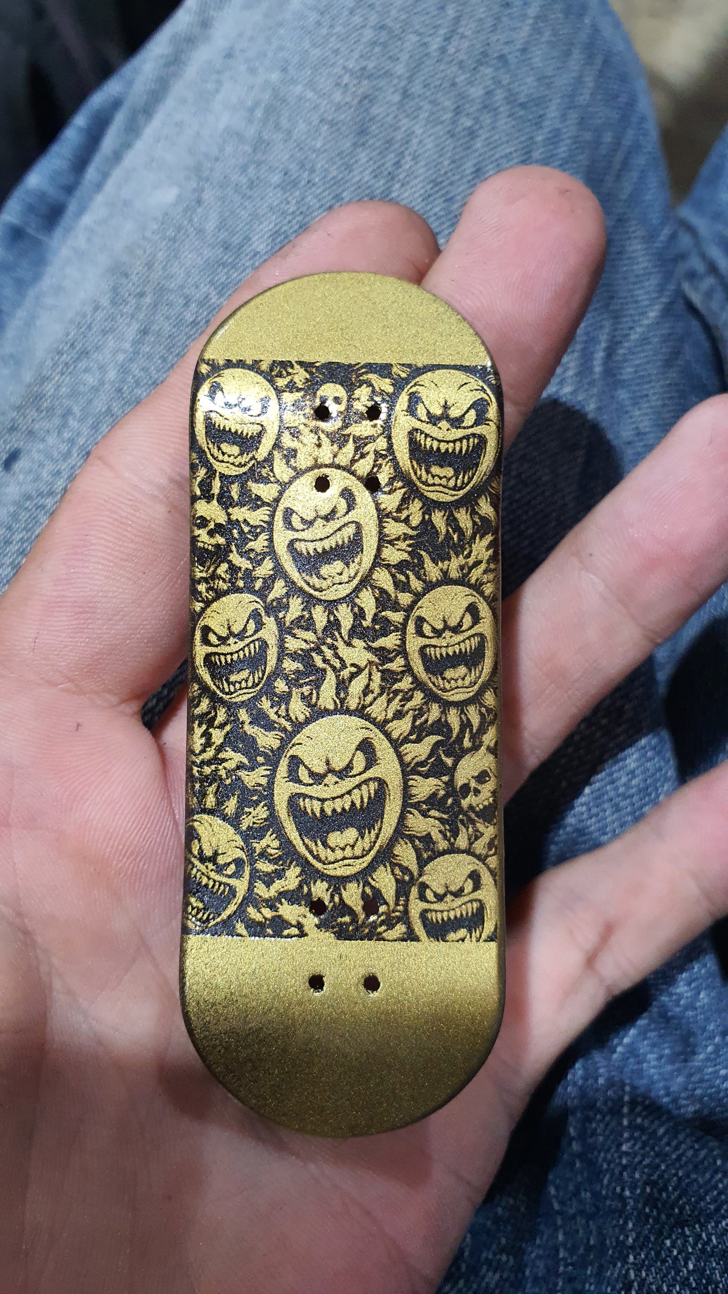 Saigon Skateboards "Gold Sun" 33mm Fingerboard Deck