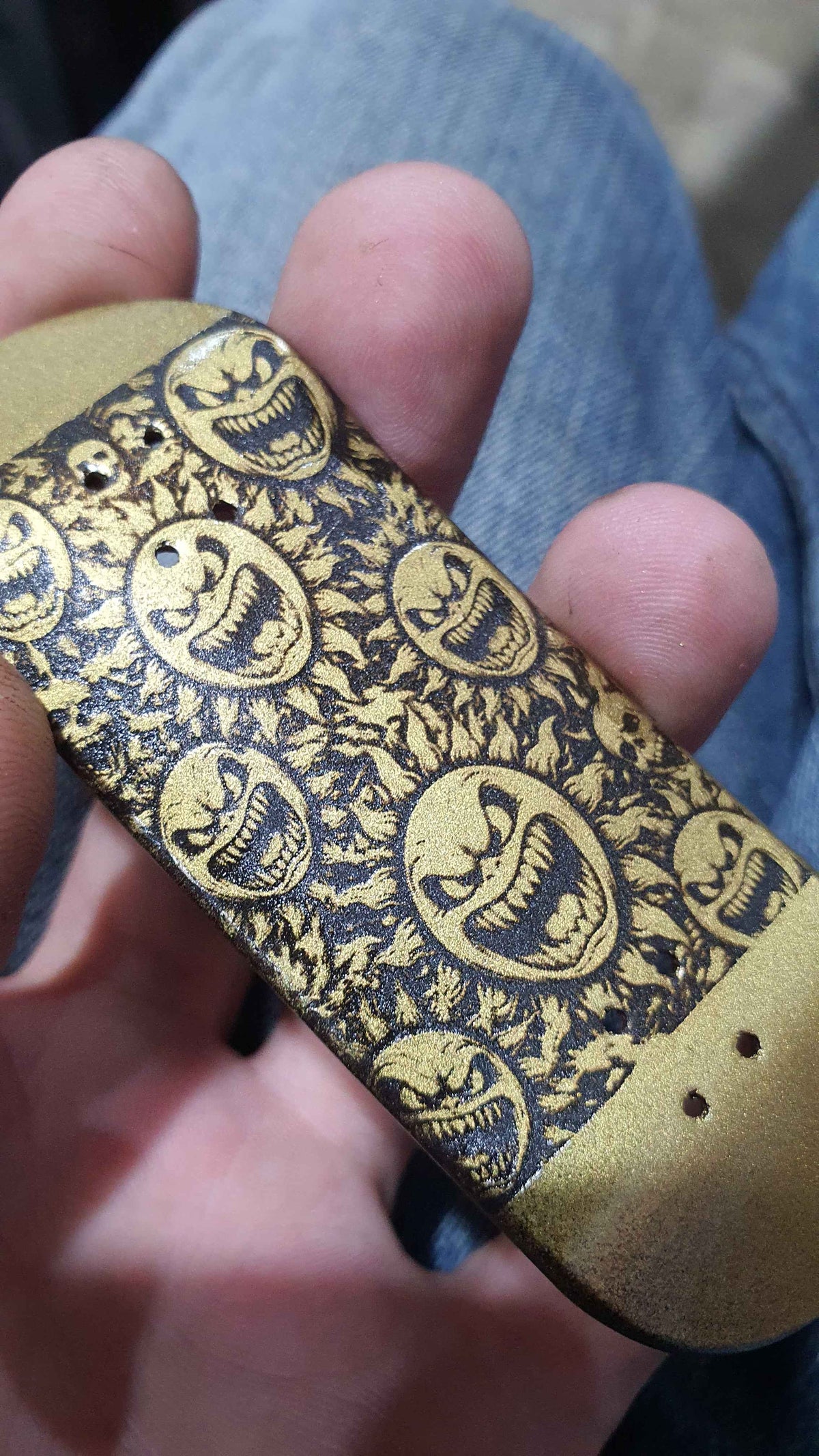 Saigon Skateboards "Gold Sun" 33mm Fingerboard Deck
