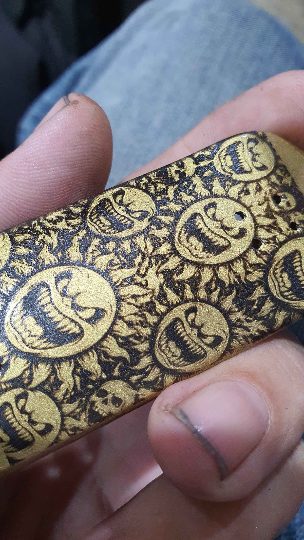 Saigon Skateboards "Gold Sun" 33mm Fingerboard Deck