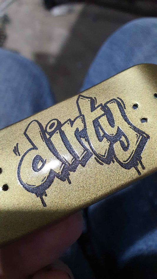 Saigon Skateboards "Dirty Gold" 33mm Fingerboard Deck