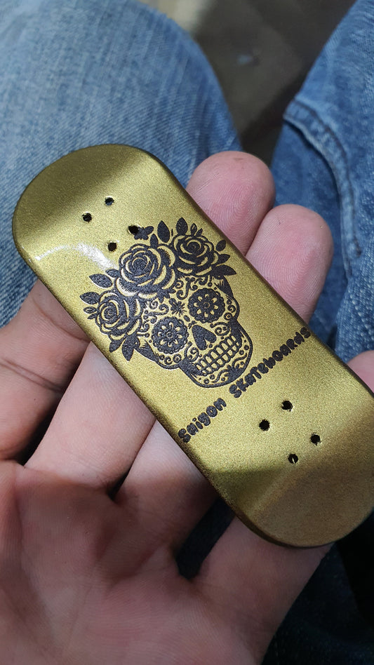 Saigon Skateboards "Gold Dead" 33mm Fingerboard Deck
