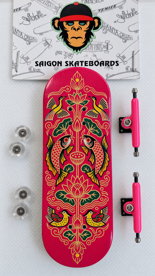 Tavola Fingerboard - Golden Lotus Koi - 33mm - Medium