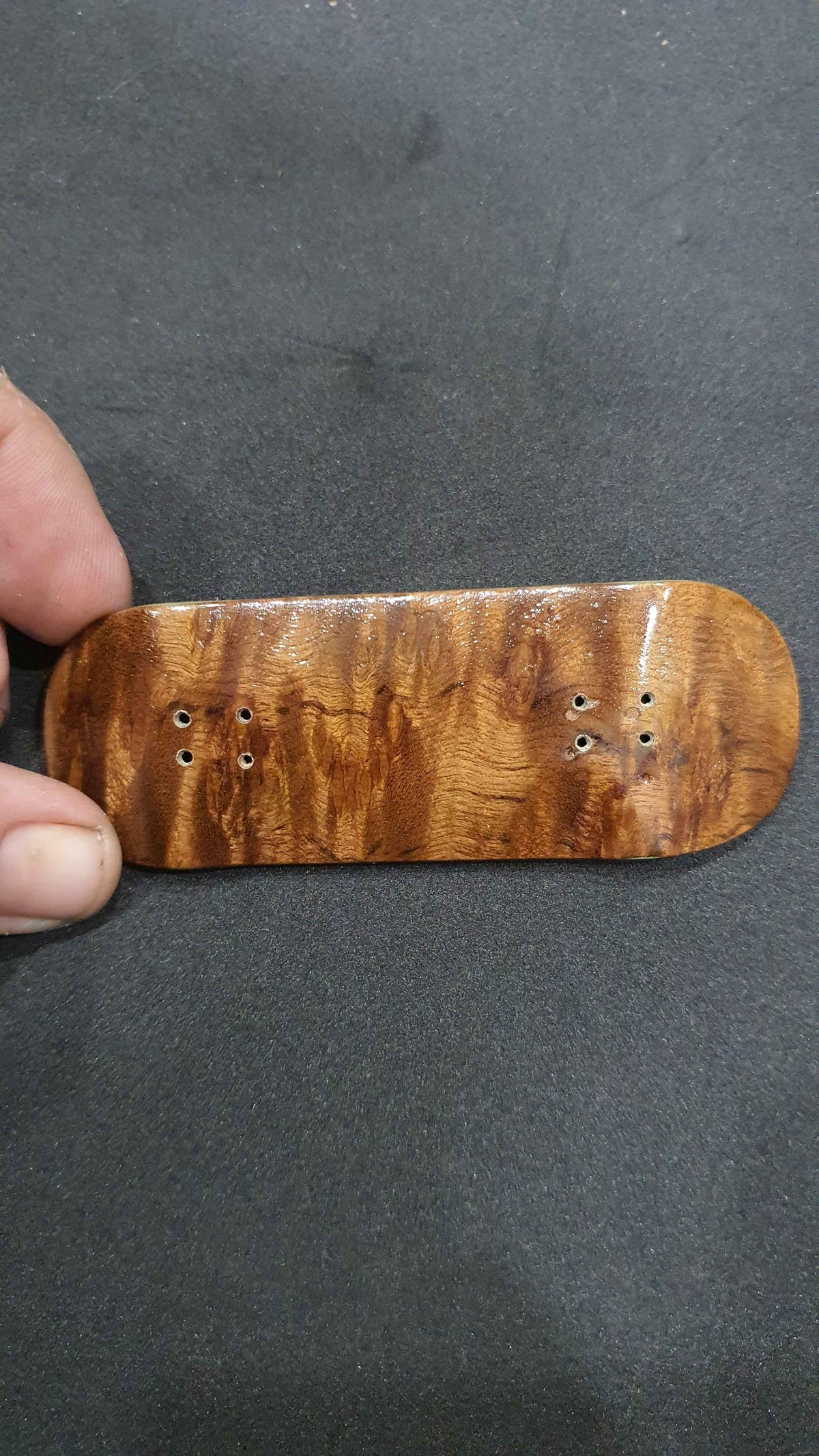Cosa Nostra Handmade 7-ply Canadian Maple, Spalted Maple, Ebony & White Oak Fingerboard Skateboard 34mmx98mm Popsicle