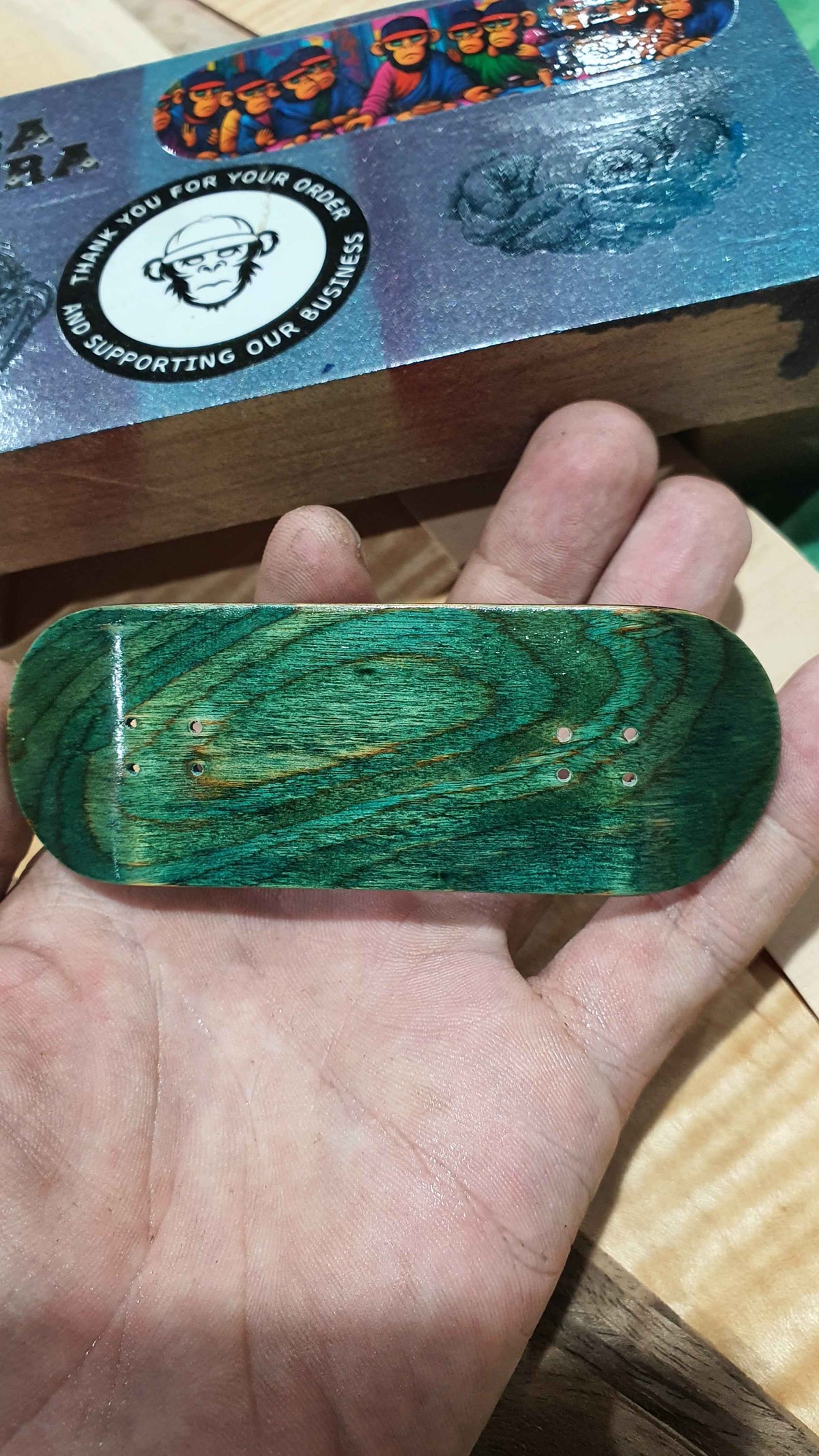 Cosa Nostra Handmade "Swirl" 34mm Fingerboard. NFC Enabled