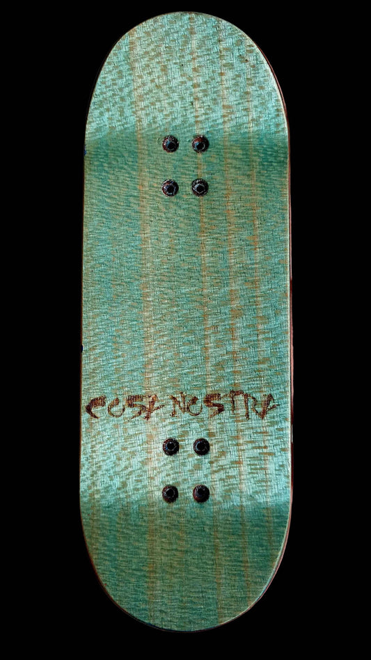Handmade Wooden Fingerboard Deck - Cosa Nostra 'Ocean' 34mm Professional Deck