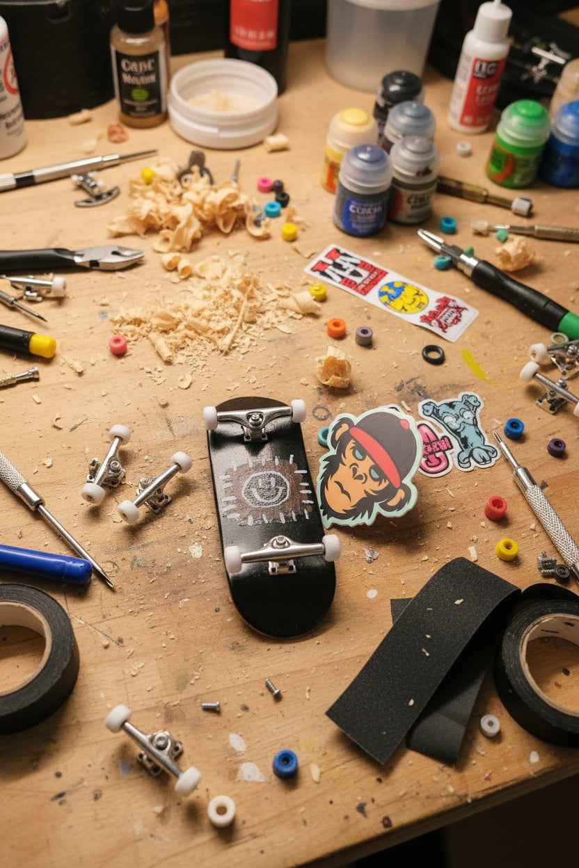 Little Smiley Patch Fingerboard - 32/33/34mm | Popsicle Shape | Saigon Skateboards