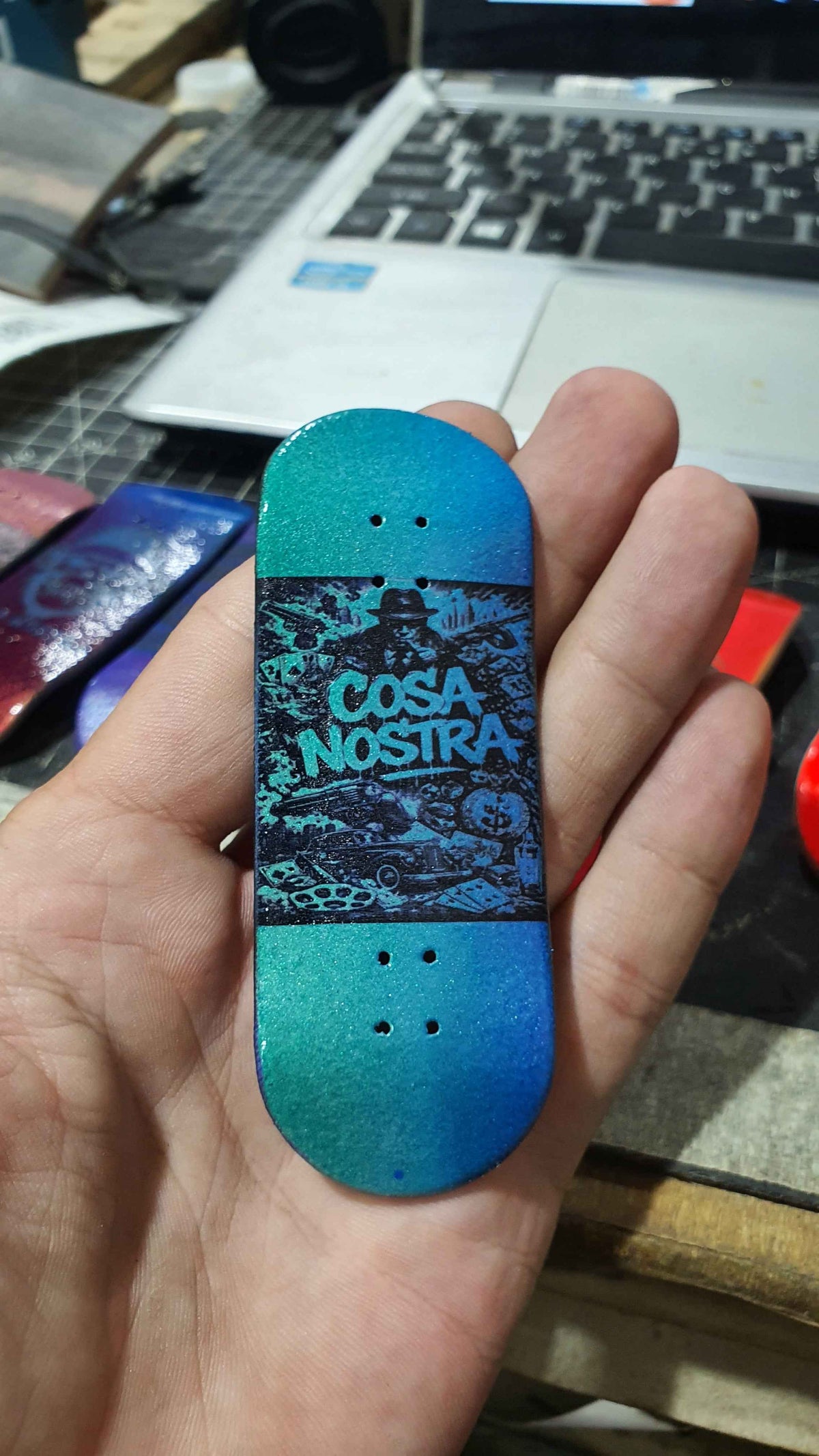 Saigon Skateboards 5-ply Canadian Maple Fingerboard 33mmx97mm Popsicle "Nostra Gioia"