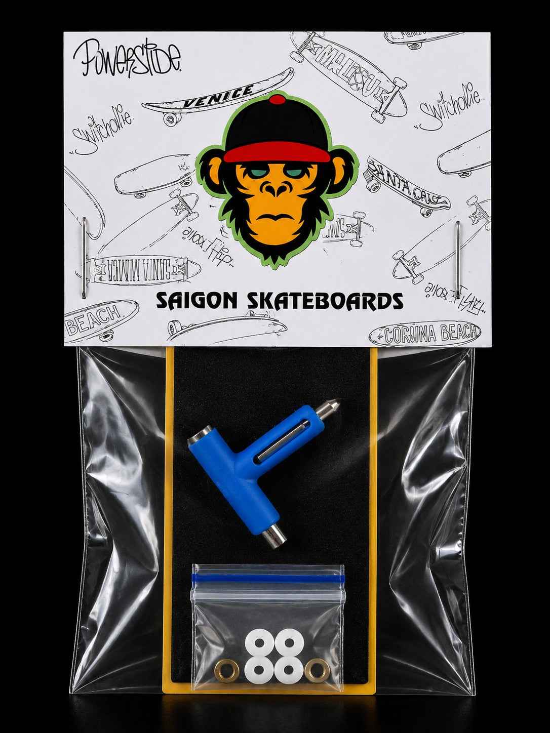Standard Combo Fingerboard Accessories: Foam + T-Shaped Tool + 70A Bushing (Black, White and Orange)