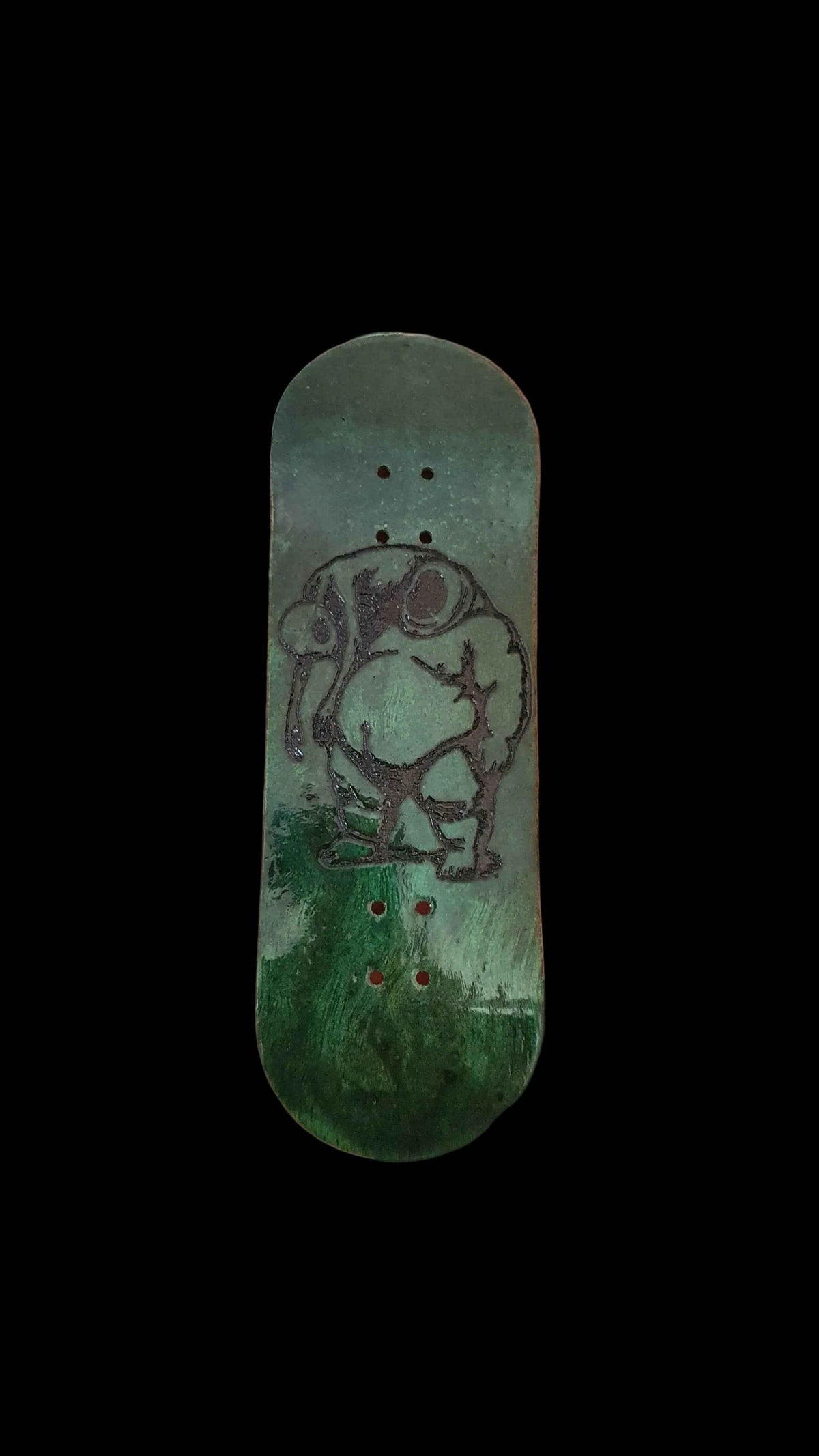 Transform Your Skills with the Saigon Skateboards Invasion Deck – 34mm Green Burl Fingerboard