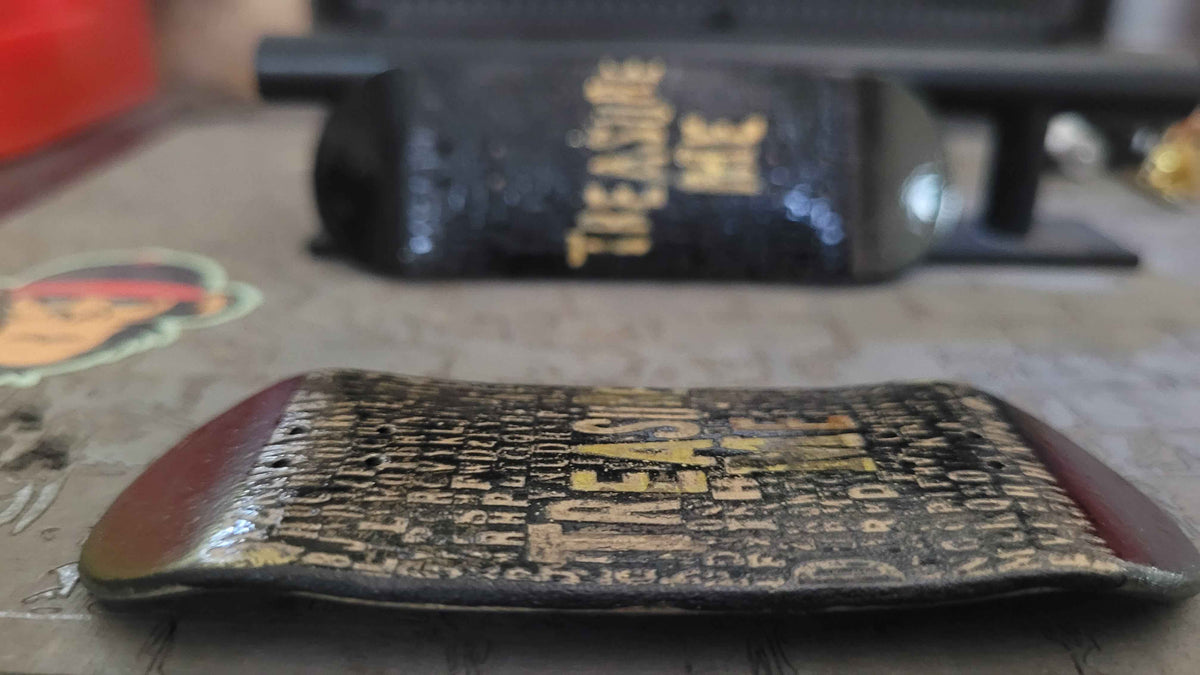 Saigon Skateboards 5-ply Canadian Maple - Treasure Me Fingerboard Setup – 33mm × 96mm Popsicle | Black & Gold Edition