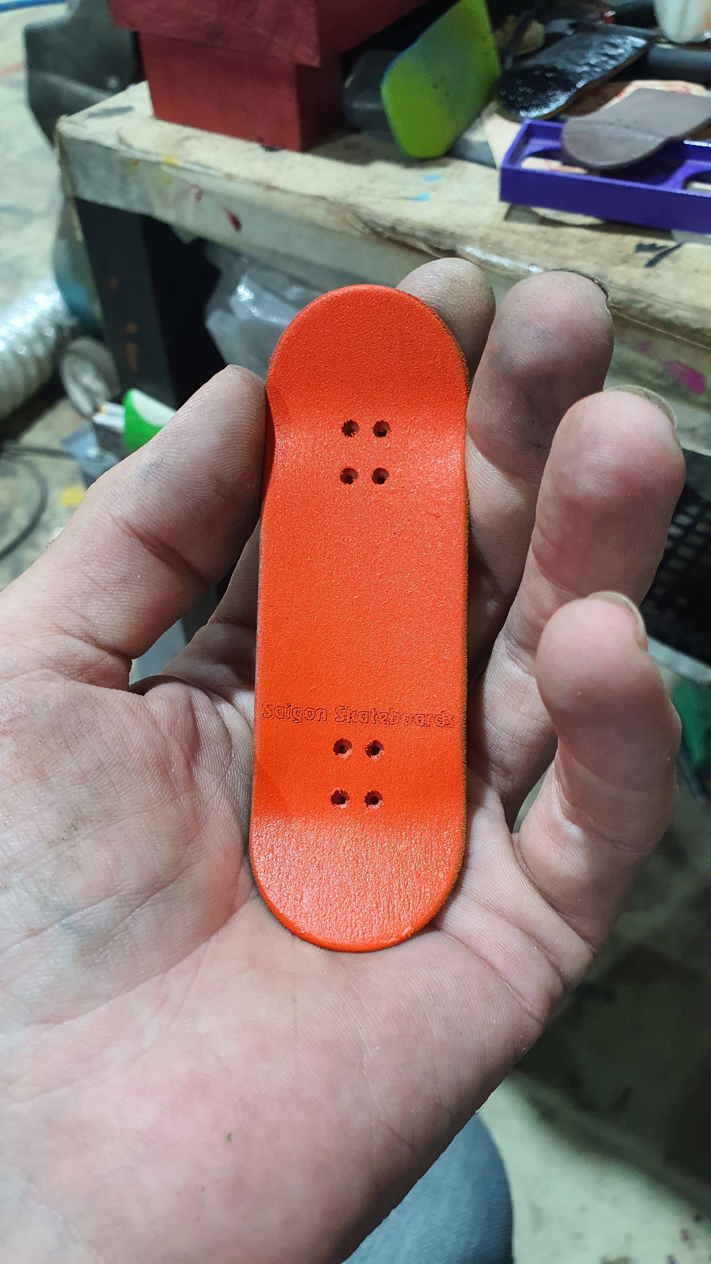 Saigon Skateboards 5-ply Canadian Maple 32mmx100mm Fingerboard Custom. Popsicle Shape