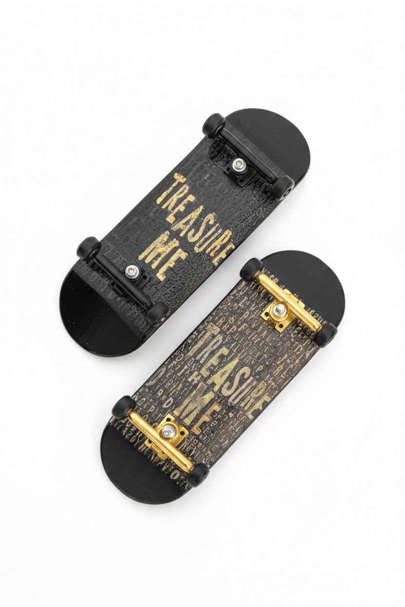 Saigon Skateboards 5-ply Canadian Maple - Treasure Me Fingerboard Setup – 33mm × 96mm Popsicle | Black & Gold Edition