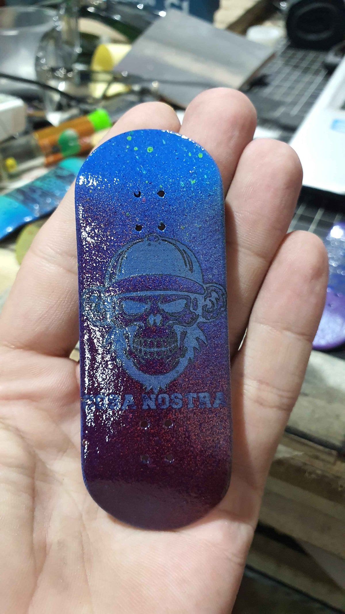 Saigon Skateboards 5-ply Canadian Maple Fingerboard 33mmx97mm Popsicle "Negative Ape"