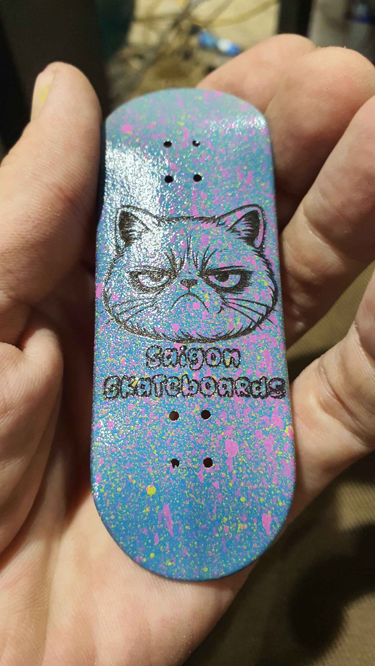 Saigon Skateboards "Grumpy Cat" 33.3mm Fingerboard