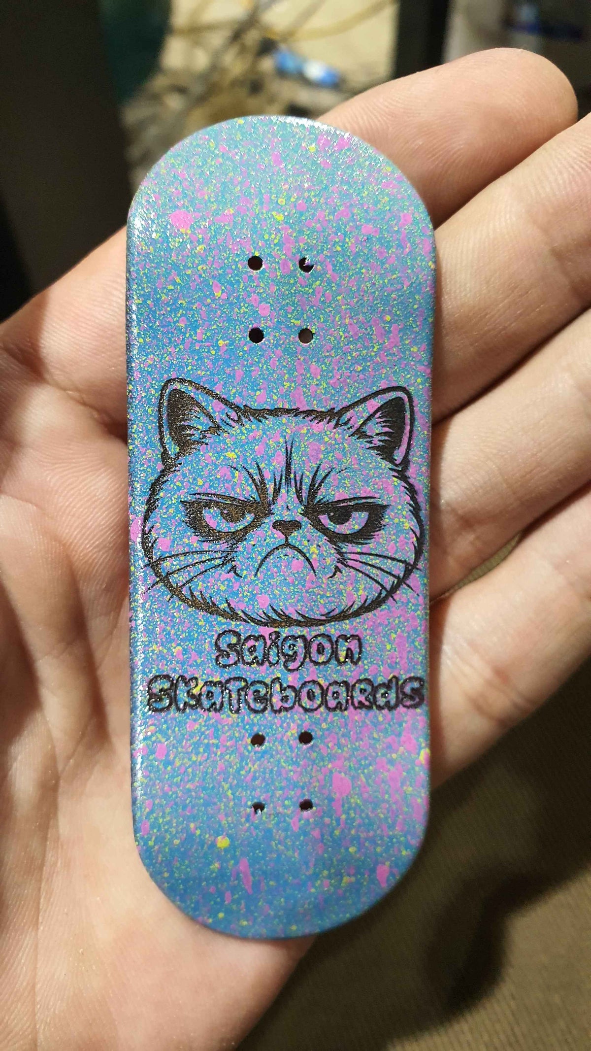 Saigon Skateboards "Grumpy Cat" 33.3mm Fingerboard