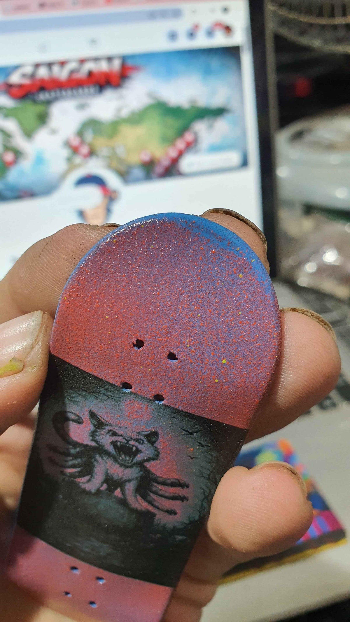 Saigon Skateboards "Cemetary Cat" 33mm Fingerboard