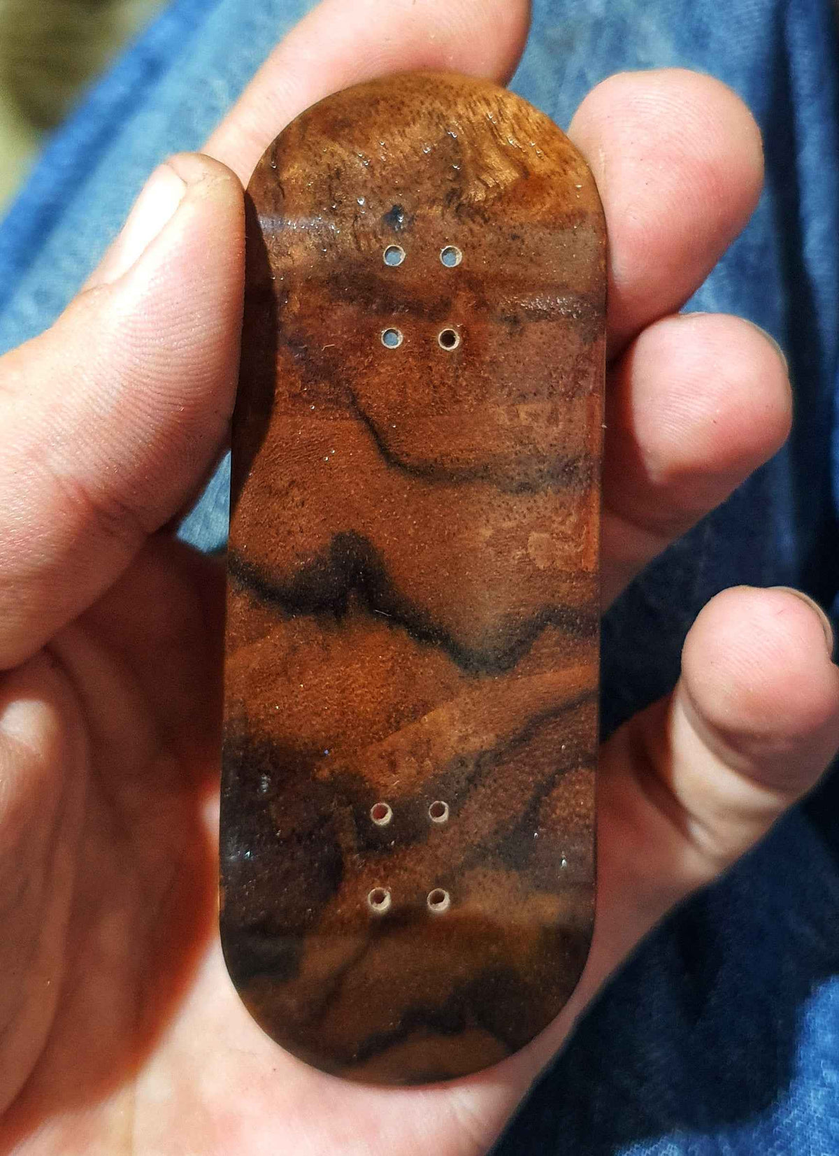 Cosa Nostra Handmade 7-ply Canadian Maple,Ebony and Burl Fingerboard. 34mmx98mm Popsicle shape