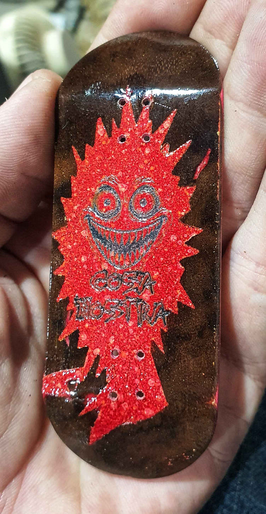 Cosa Nostra Handmade 34mm Burl Smiley Fingerboard
