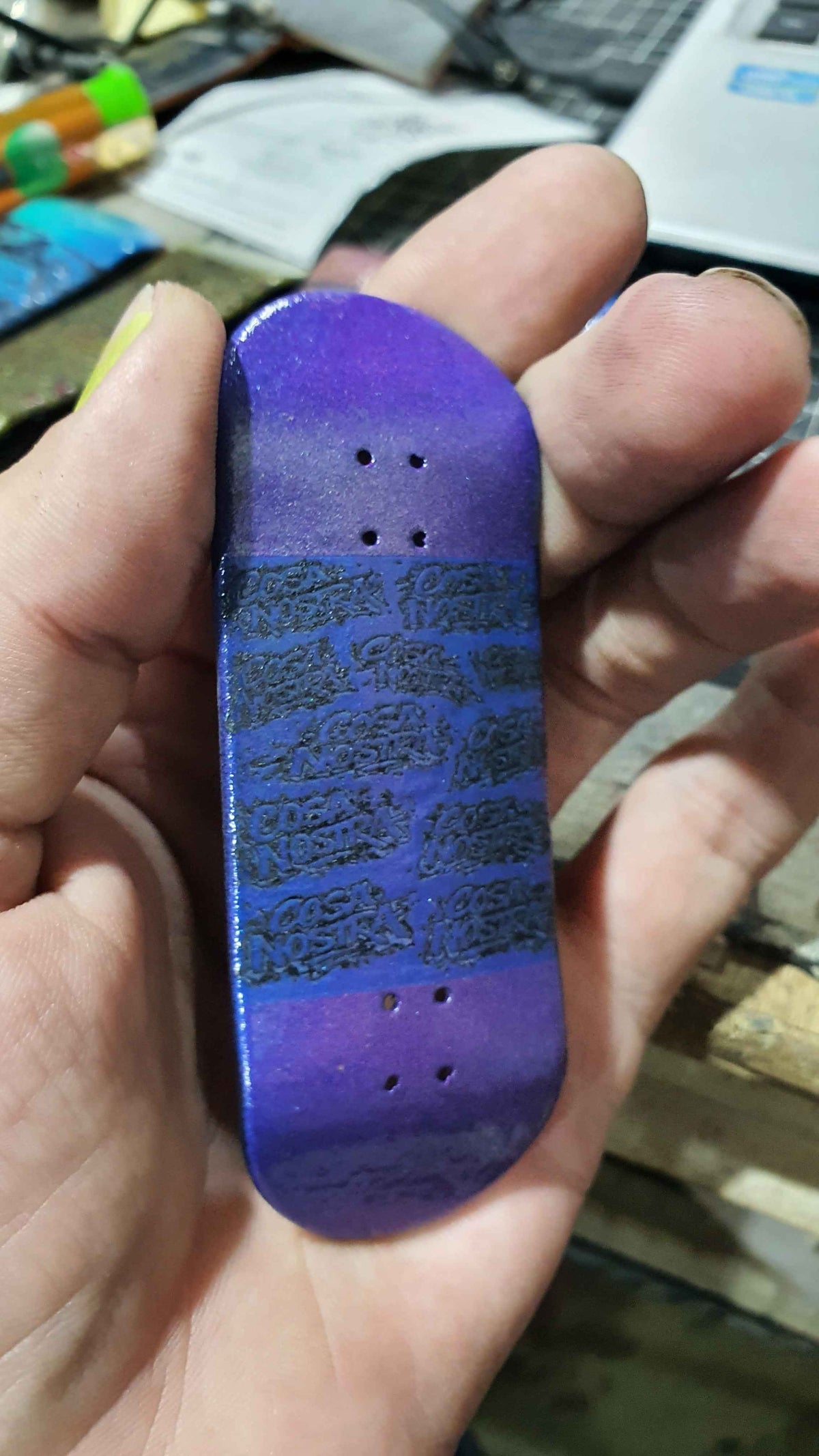 Saigon Skateboards 5-ply Canadian Maple Fingerboard 33mmx97mm Popsicle "Graff"