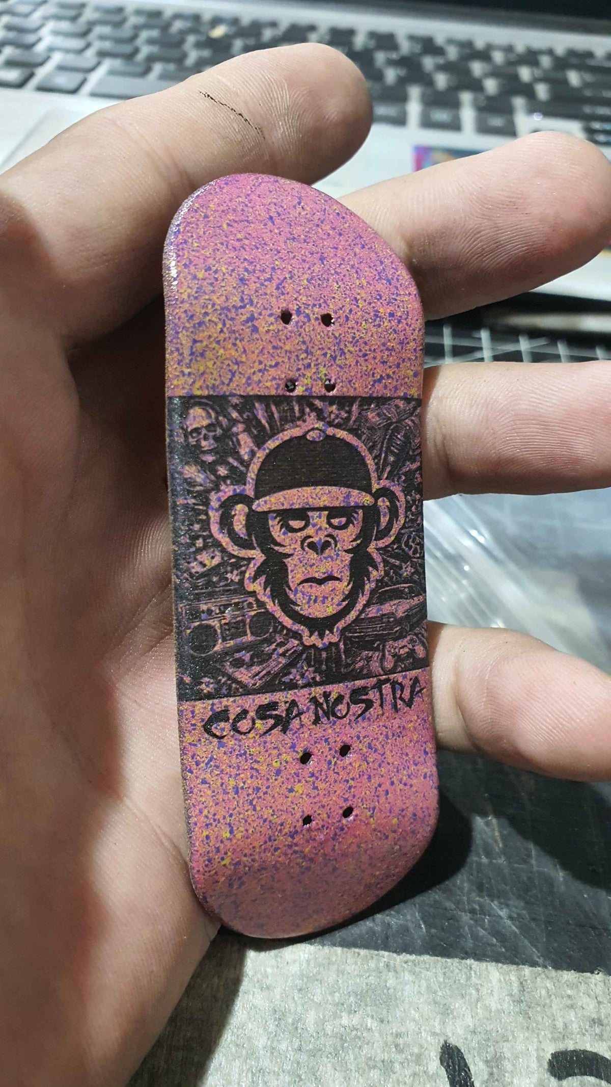 Saigon Skateboards 5-ply Canadian Maple Fingerboard with Cosa Nostra logo