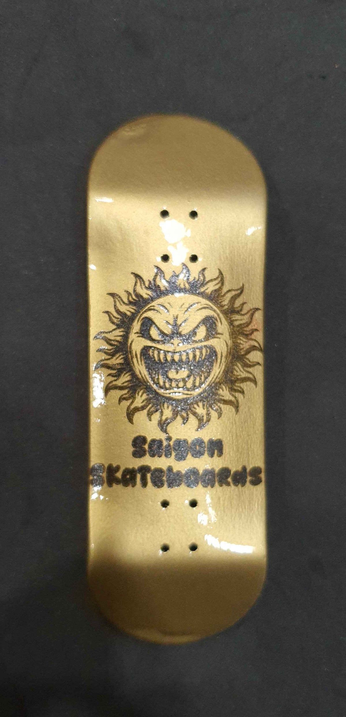 Saigon Skateboards "Gold Sun" 32mm Fingerboard Deck