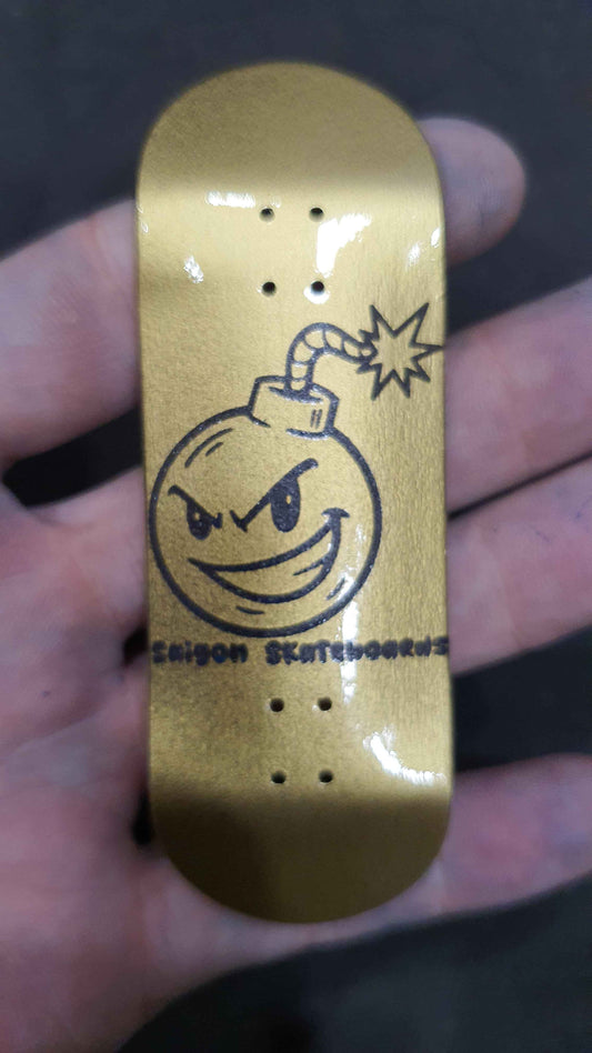 Saigon Skateboards "Gold Bomb" 32mm Fingerboard Deck