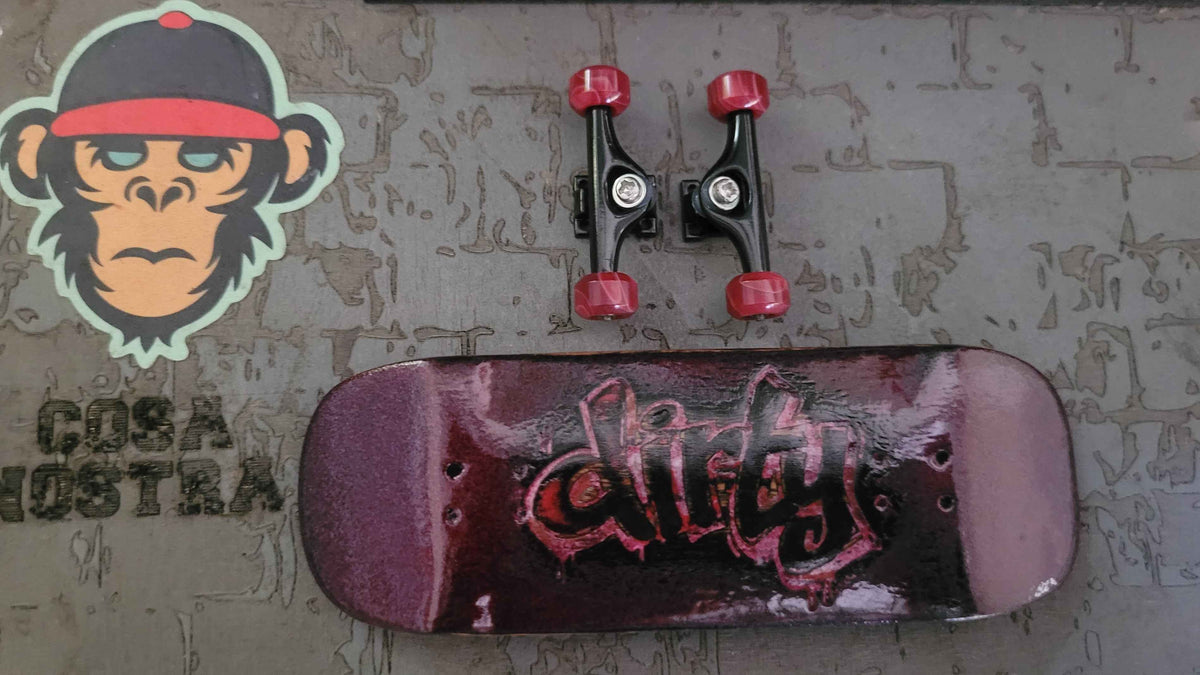 Cosa Nostra "Dirty" Handmade 34mm Fingerboard. NFC Enabled