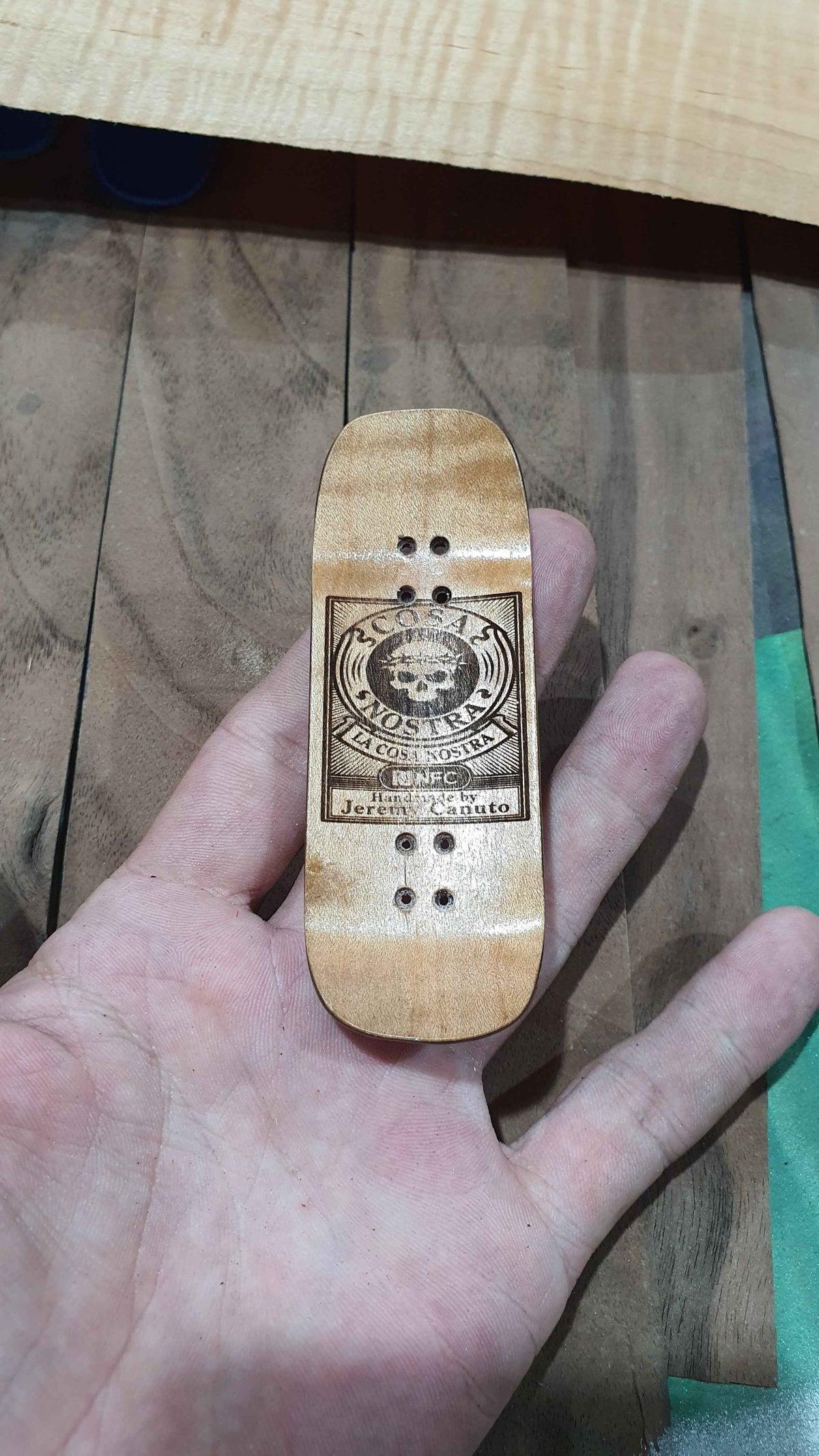 Cosa Nostra Handmade 34mm Fingerboard "Hannya" .NFC Enabled