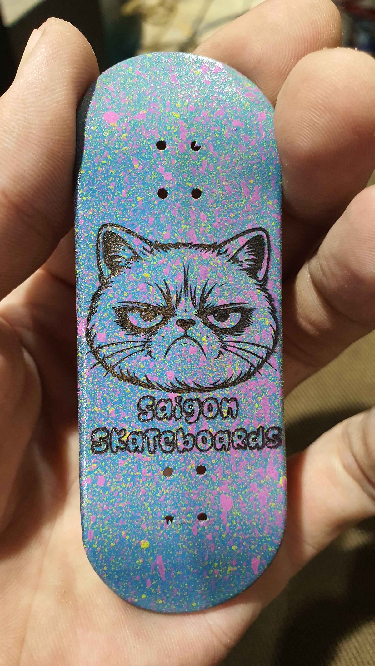 Saigon Skateboards "Grumpy Cat" 33.3mm Fingerboard