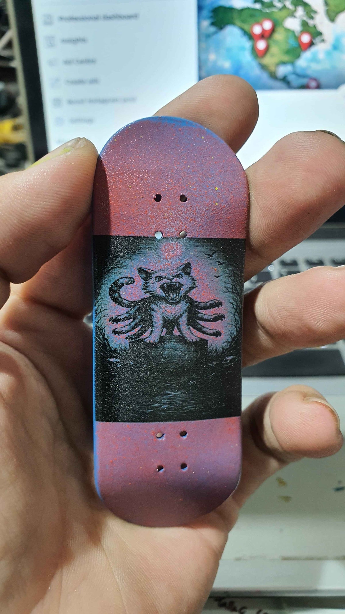 Saigon Skateboards "Cemetary Cat" 33mm Fingerboard
