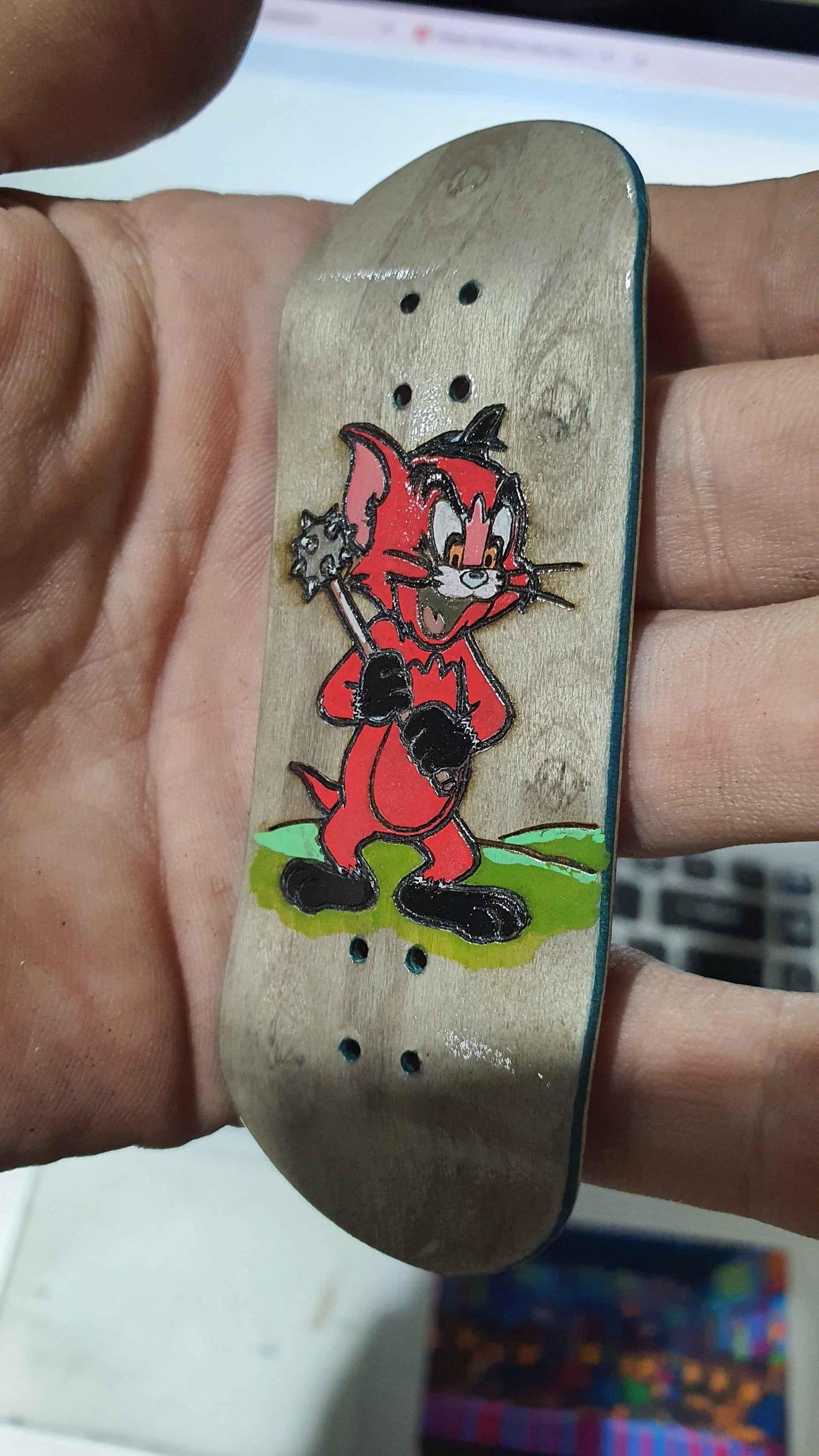Saigon Skateboard Mace 34mm fingerboard deck, main view