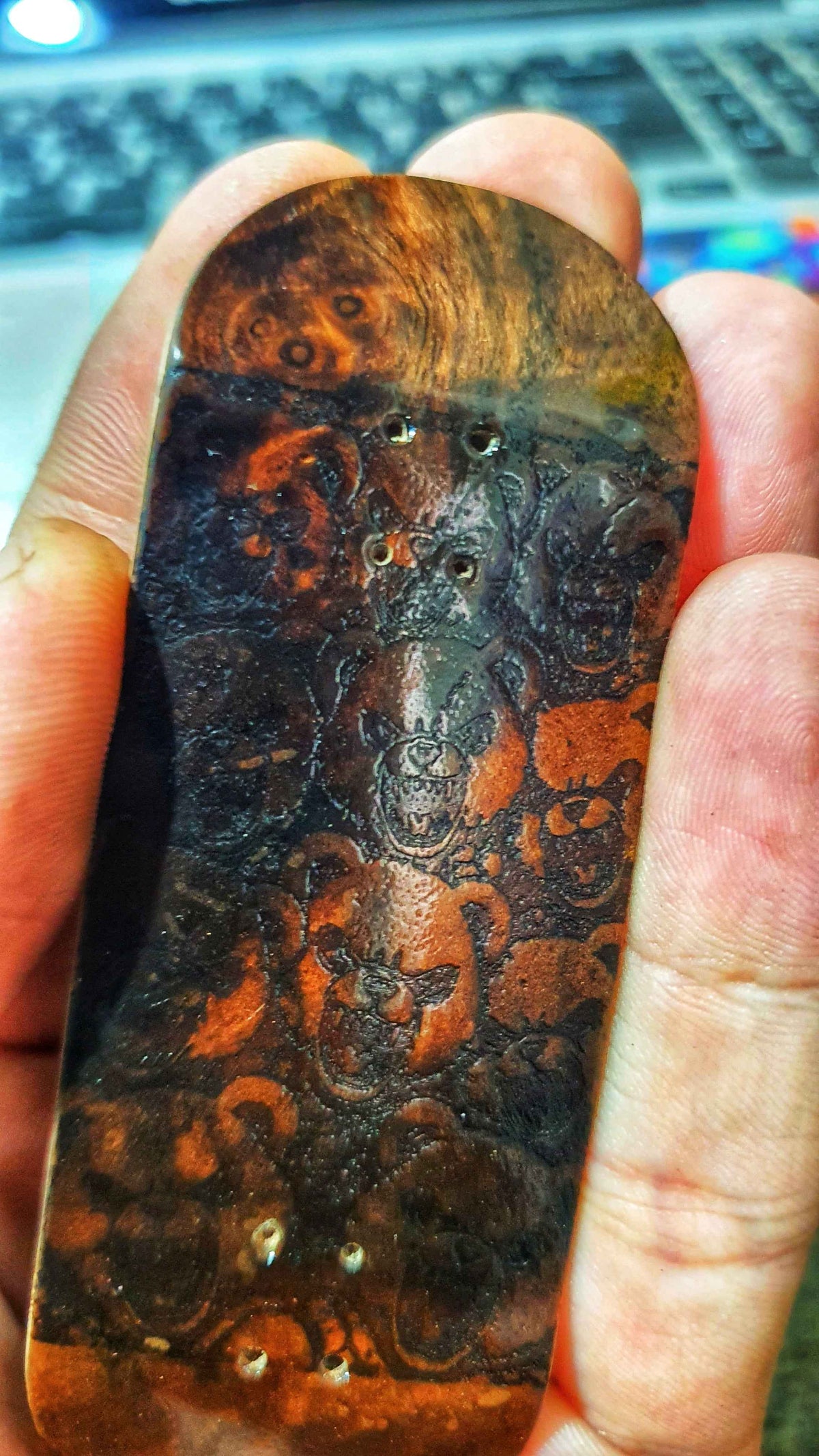 Cosa Nostra Handmade "Bears Picnic" 34mm Fingerboard. NFC enabled.