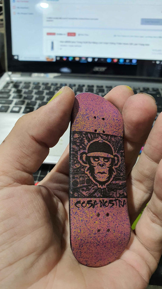 Saigon Skateboards 5-ply Canadian Maple Fingerboard 33mmx97mm Popsicle "Chaos"