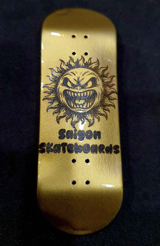 Saigon Skateboards "Gold Sun" 32mm Fingerboard Deck