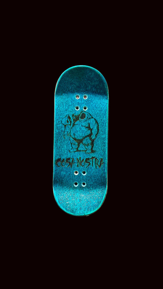 Cosa Nostra Handmade "Wide Boy" 36mm Burl Fingerboard Deck SG159 Mold - Saigon Skateboards