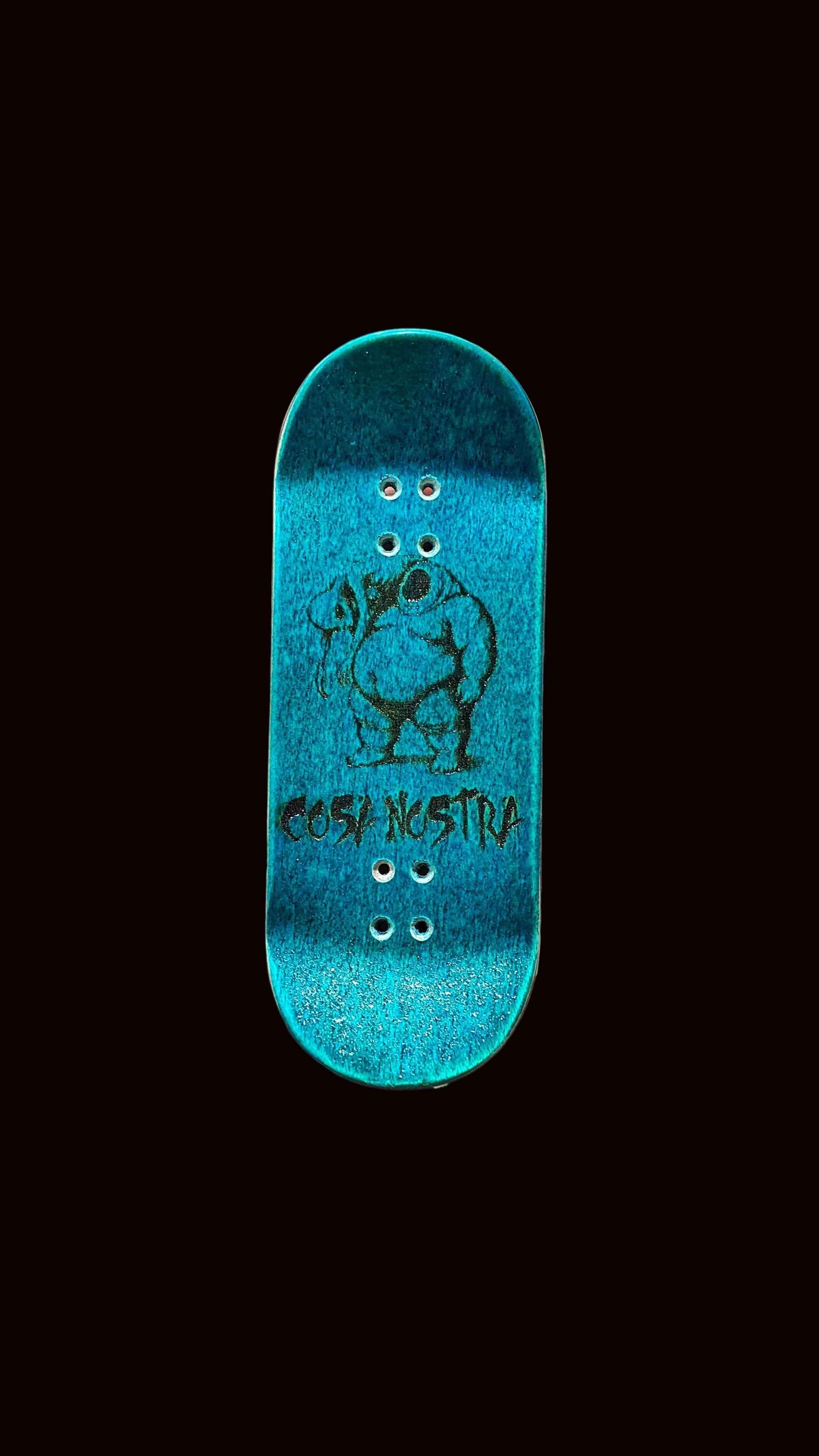 Cosa Nostra Handmade "Wide Boy" 36mm Burl Fingerboard Deck SG159 Mold