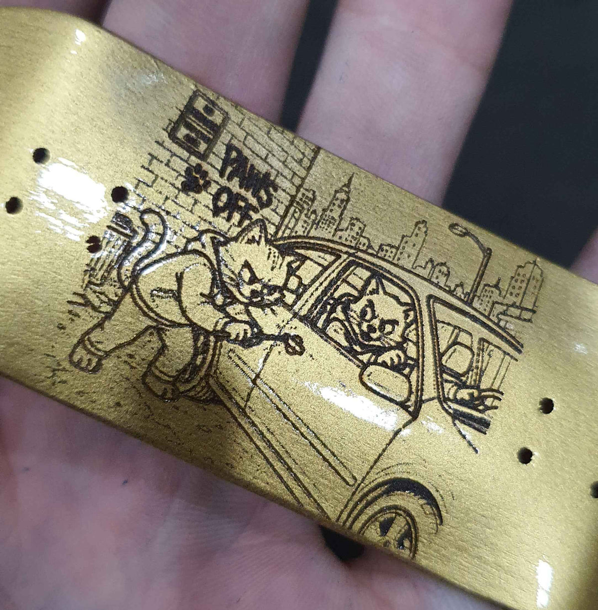 Saigon Skateboards "Cat Burglars" 32mm Fingerboard Deck