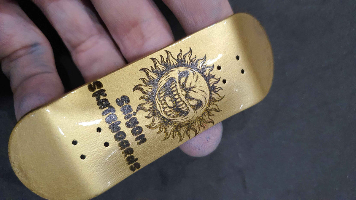 Saigon Skateboards "Gold Sun" 32mm Fingerboard Deck