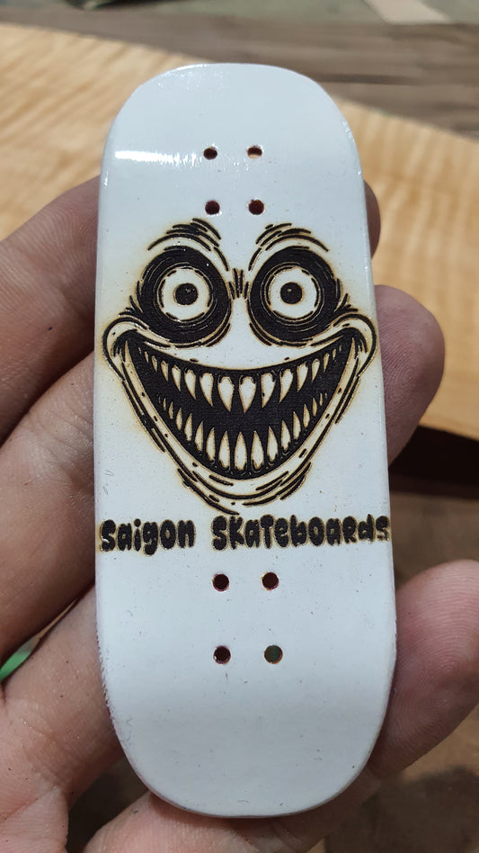 Saigon Skateboards "Bird" Fingerboard Deck – 5-Ply Canadian Maple 34mm Boxy Medium Concave