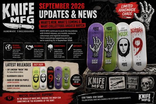 KNIFE MFG September 2026 fingerboard release and collector guide