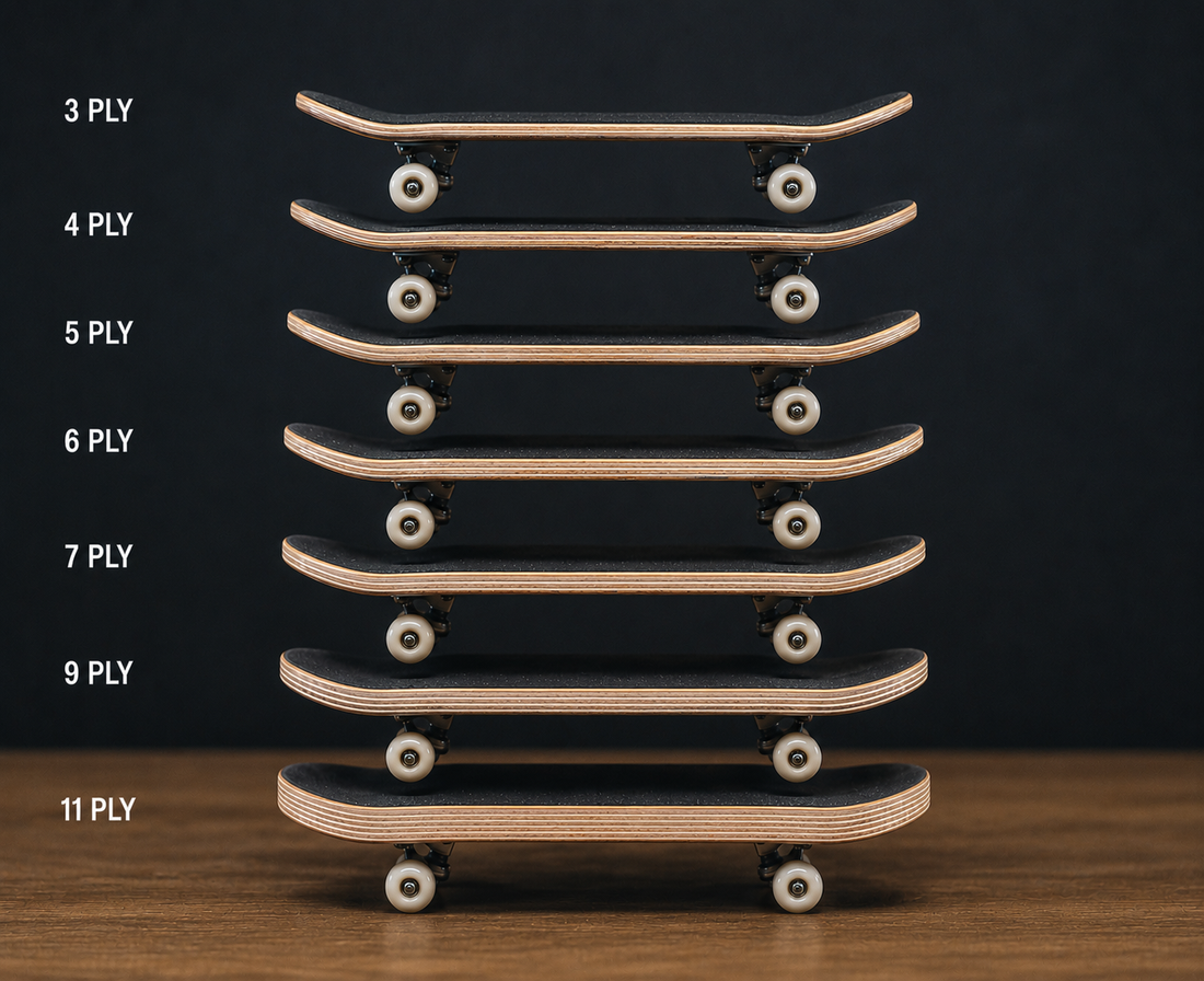 How does the number of plies affect a fingerboard? - Saigon Skateboards