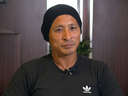 Daewon Song skateboarding during a technical street session