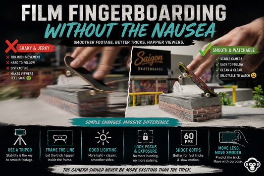 How to Film Fingerboarding Without Making Everyone Nauseous - Saigon Skateboards