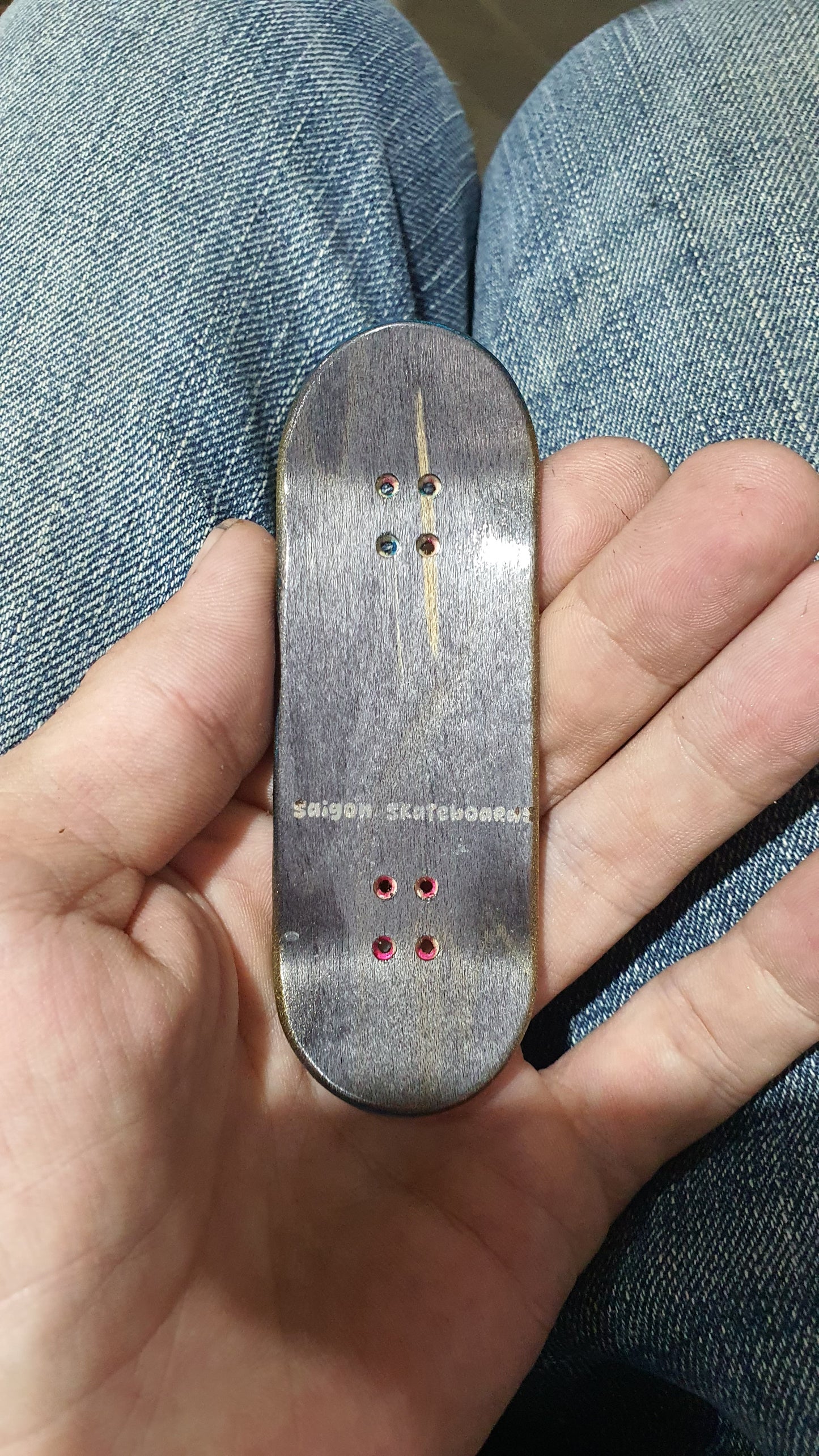 Saigon Skateboards "Gold Face" 33mm Fingerboard Deck