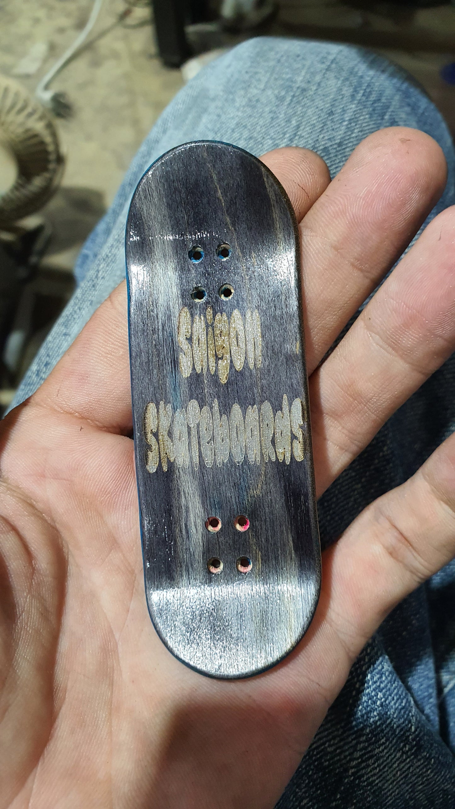 Saigon Skateboards "Gold Face" 33mm Fingerboard Deck