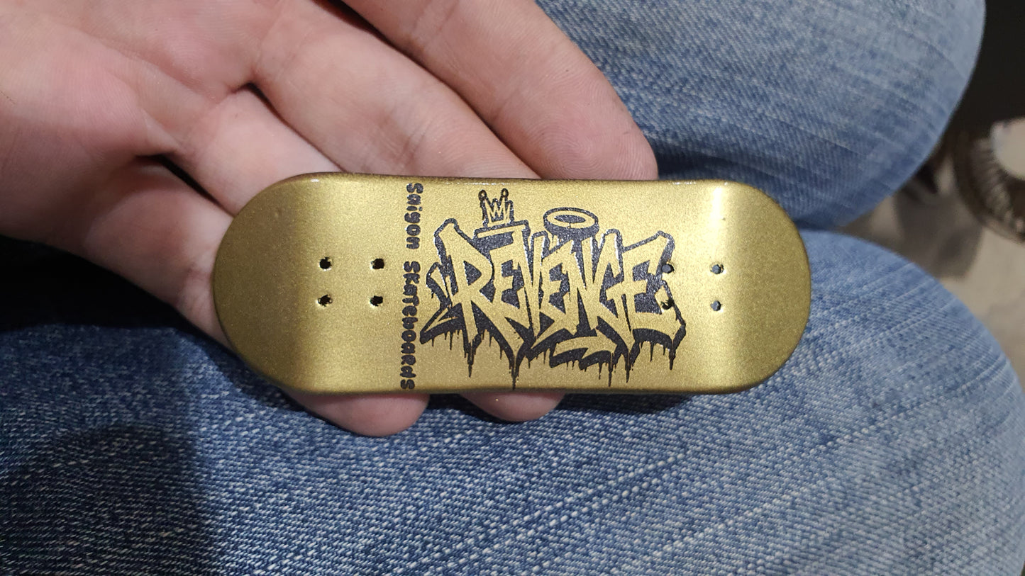 Saigon Skateboards "Gold Face" 33mm Fingerboard Deck