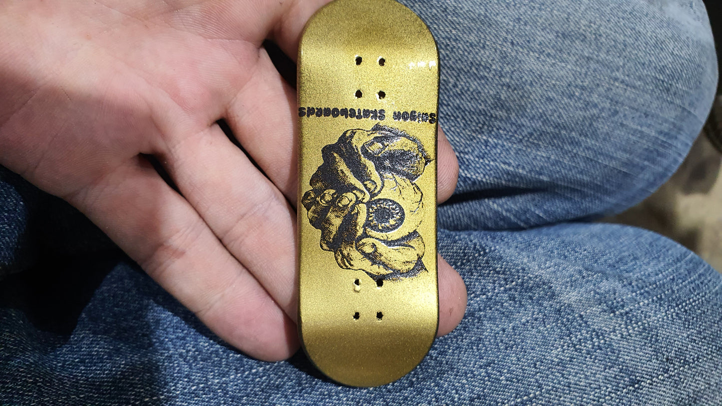 Saigon Skateboards "Gold Face" 33mm Fingerboard Deck
