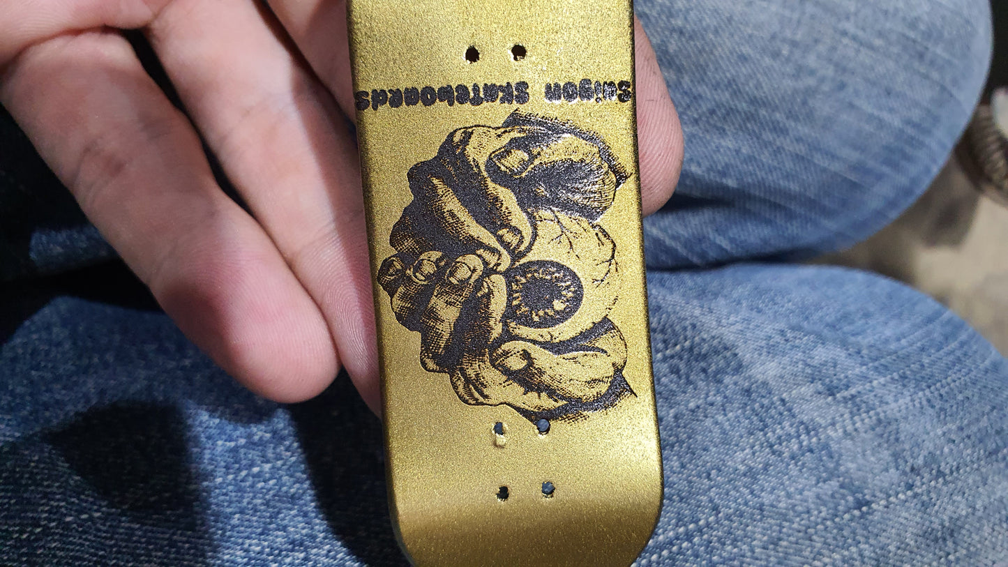Saigon Skateboards "Gold Face" 33mm Fingerboard Deck